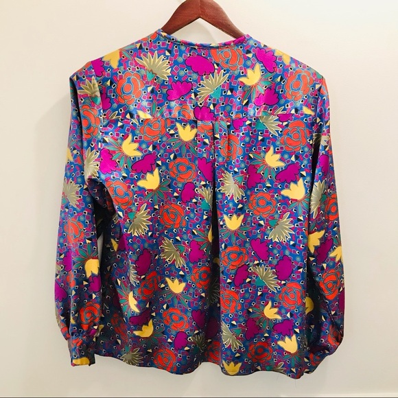 Vintage Oscar De La Renta Button Down Top - Picture 2 of 10